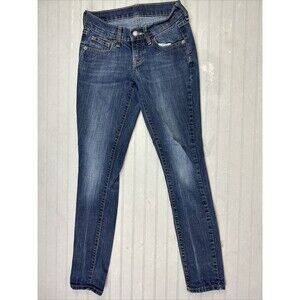 Old Navy Size 00 Short Womens Jeans Low Rise Skinny Med Wash Stretch